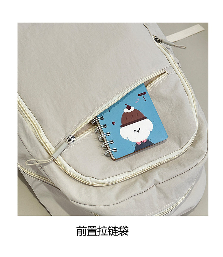致青春 | 簡約百搭男女雙肩包休閒旅行通勤背包大容量質感學生書包「1012-127」25.04-4