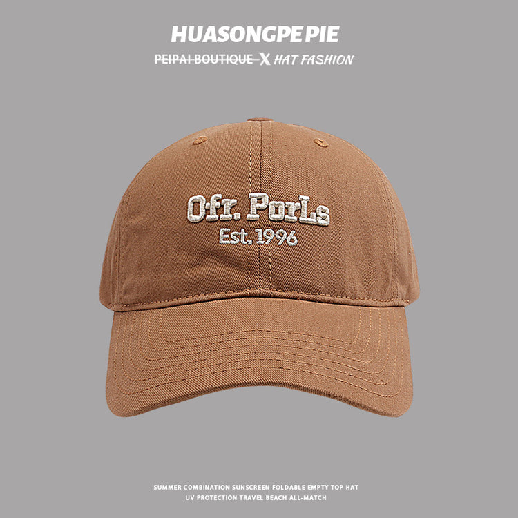 流行帽子|棒球帽子2024年新款女春秋季韓系大頭圍素顏遮臉顯臉小刺繡鴨舌帽「C1961」24.04-1