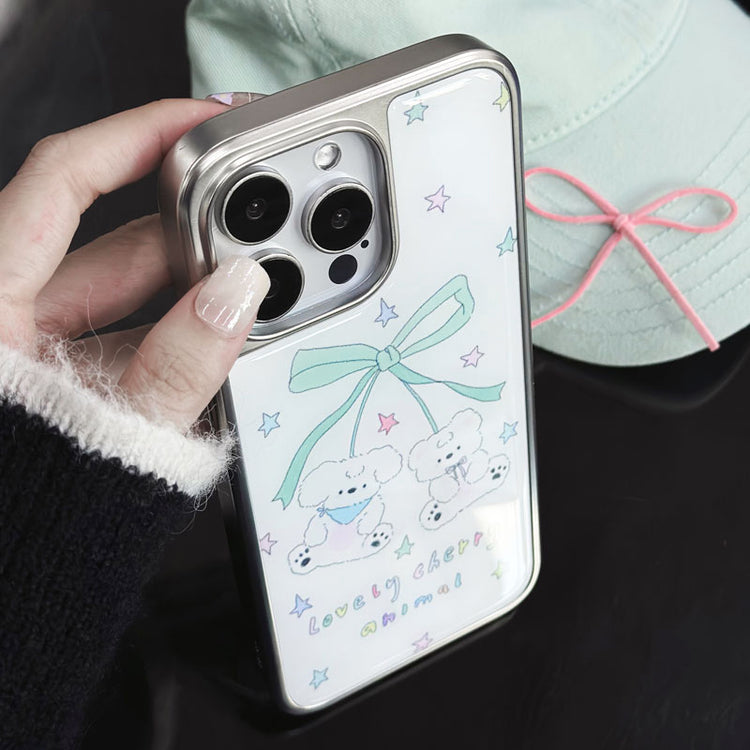 手機殼|蘋果15ProMax手機殼16plus電鍍銀邊滴膠適用iPhone14Pro高級「LR1572」25.04-4