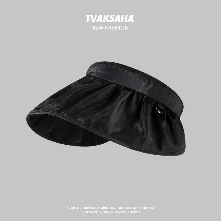 流行帽子|防曬帽女夏季防紫外線2024新款遮陽帽貝殼空頂帽遮臉大檐發箍帽子「C4273」24.08-3