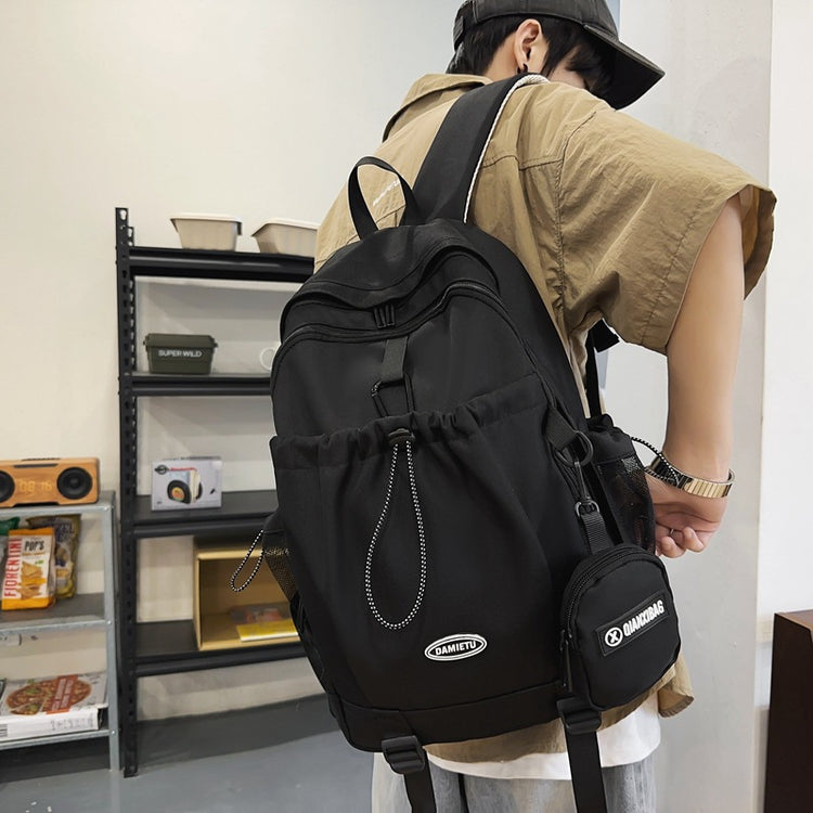 致青春|熱銷雙肩包附零錢小包女大學生國中生書包高中男大容量背包休閒旅行包電腦包「620-132」24.12-4