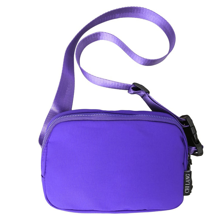 致青春|胸包2024秋季新款尼龍布腰包橫款單肩包跨境風潮休閒男女斜挎小包「302-113」24.09-3