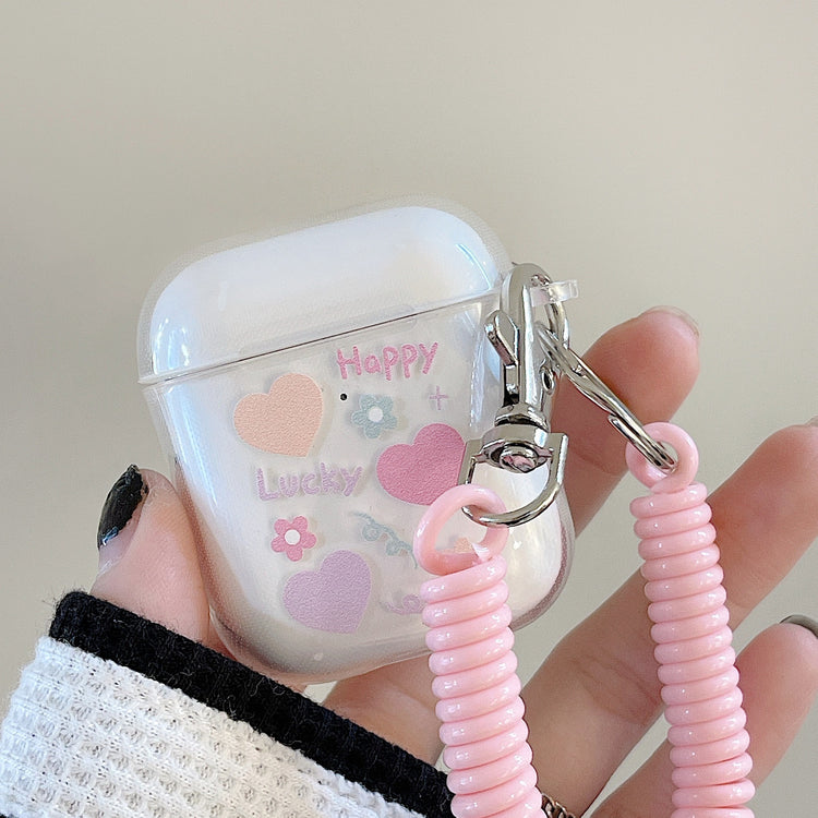 耳機套|適用2/3代無線藍牙耳機保護套愛心airpodspro殼帶掛繩tpu「BQ2247」24.07