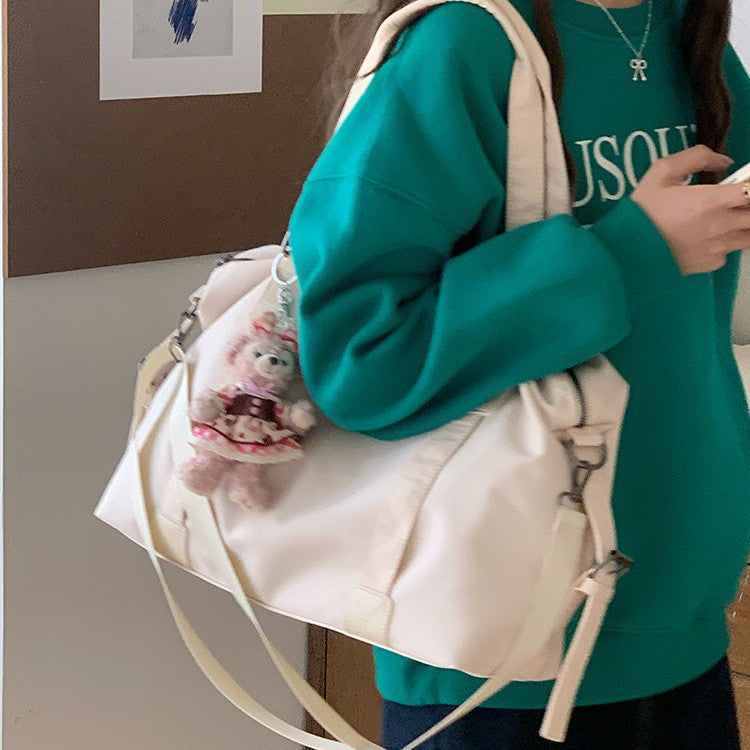 日韓流行 | 旅行包女士短途輕便大容量行李袋男款出差旅遊手提包運動健身背包「9567#」25.04-3