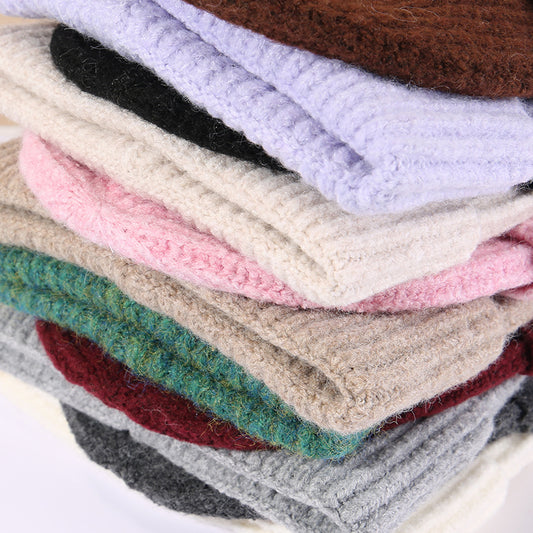 流行帽子|韓系大頭圍帽子女秋冬加厚保暖針織帽顯臉小護耳毛線帽男包頭冷帽「C5753」25.11-1