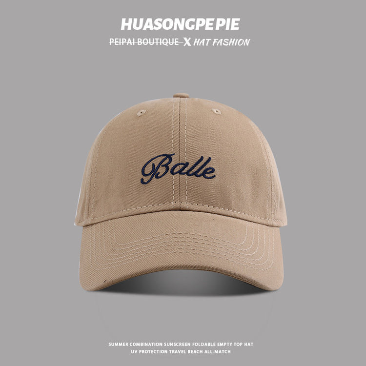 流行帽子|刺繡棒球帽女夏季彎檐顯臉小遮陽帽學生百搭騎行鴨舌帽防曬太陽帽「C3799」24.04-2