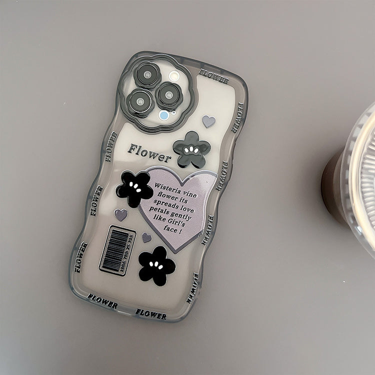 手機殼|適用蘋果14Promax光油花孔波浪手機殼iphone13抖音熱銷11批發「BQ4972」25.02-2