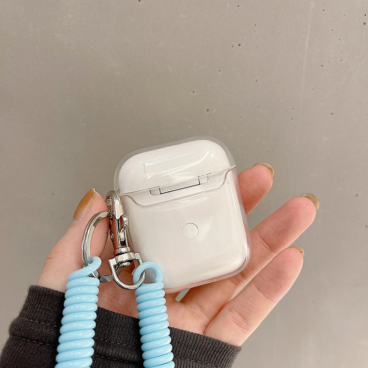 耳機套|適用2/3代藍格子無線藍牙耳機保護套airpodspro透明殼帶掛繩「BQ2503」24.07