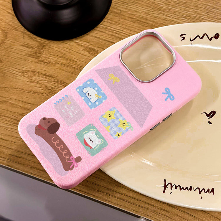 手機殼|iPhone16適用15保護套14Promax蘋果13銀框皮紋手機殼12批發11「WMWM3295」25.04-3