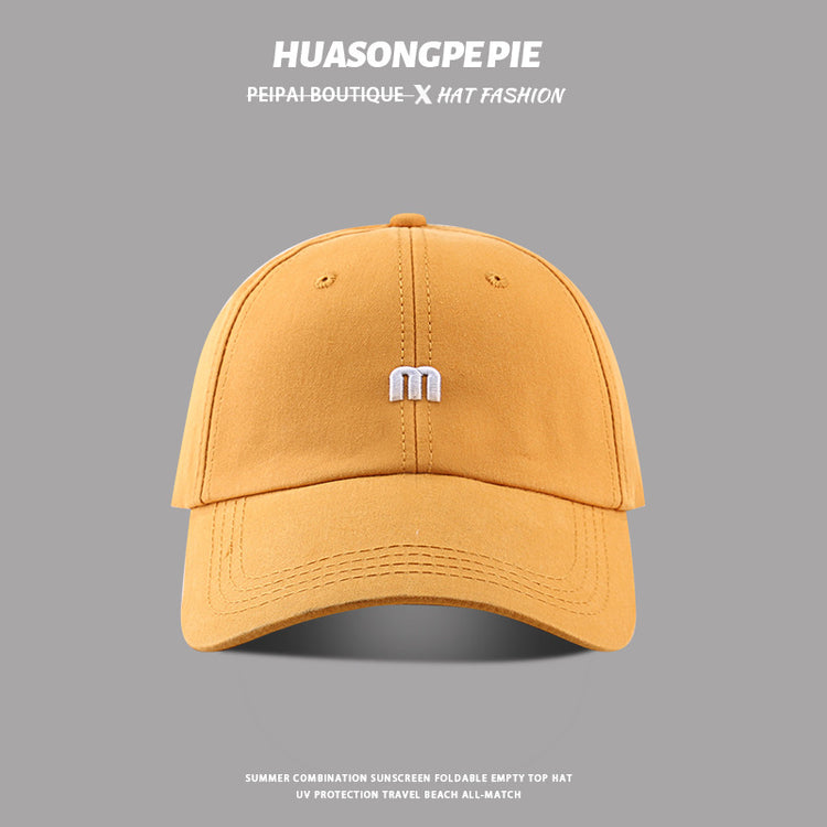 流行帽子|高品質帽子女春夏棒球帽休閒百搭簡約M刺繡字母鴨舌帽少年遮陽帽「C3791」24.04-2