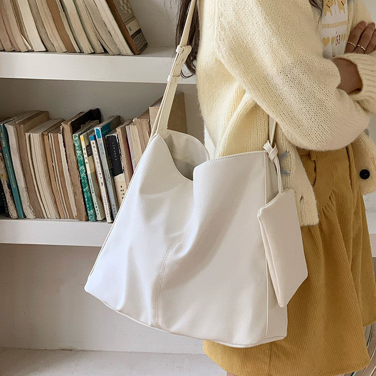 日韓流行 | 2025斜背包春季元氣少女簡約休閒柔軟挎包大容量女包單肩托特包包「M8961」25.07-1