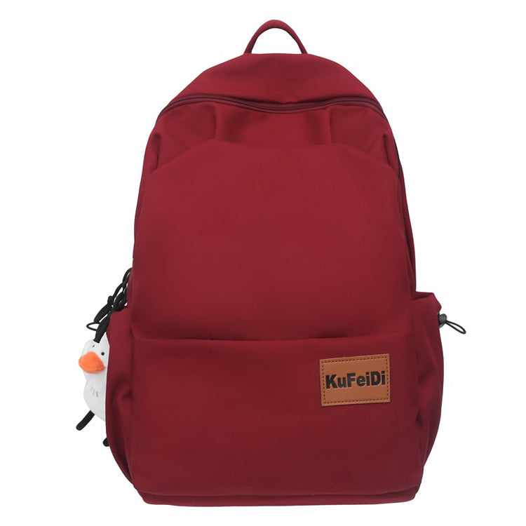 致青春|森系新款純色大容量男女初高中大學生電腦旅行雙肩背包「9023-130」25.09-4