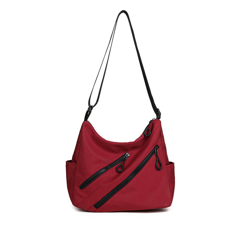 致青春|休閒托特包跨境大容量簡約純色斜背包輕便百搭質感多隔層單肩包「914-119」25.02-3