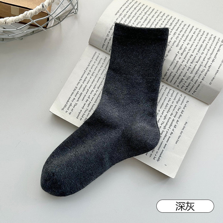 女襪|純棉襪子女10A抑菌防臭吸汗透氣中筒襪彈力無骨抗起球襪子「ZJ25031」25.09-2