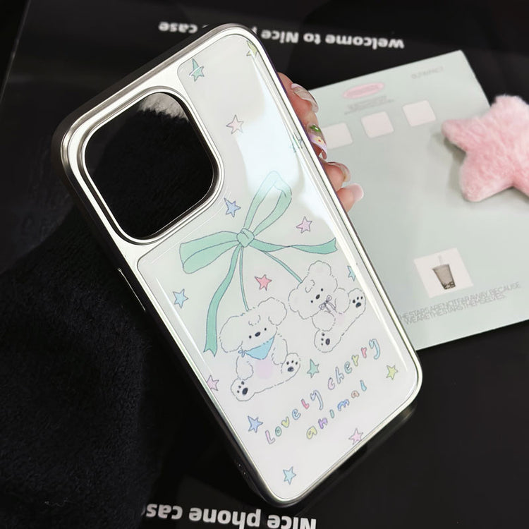 手機殼|蘋果15ProMax手機殼16plus電鍍銀邊滴膠適用iPhone14Pro高級「LR1572」25.04-4