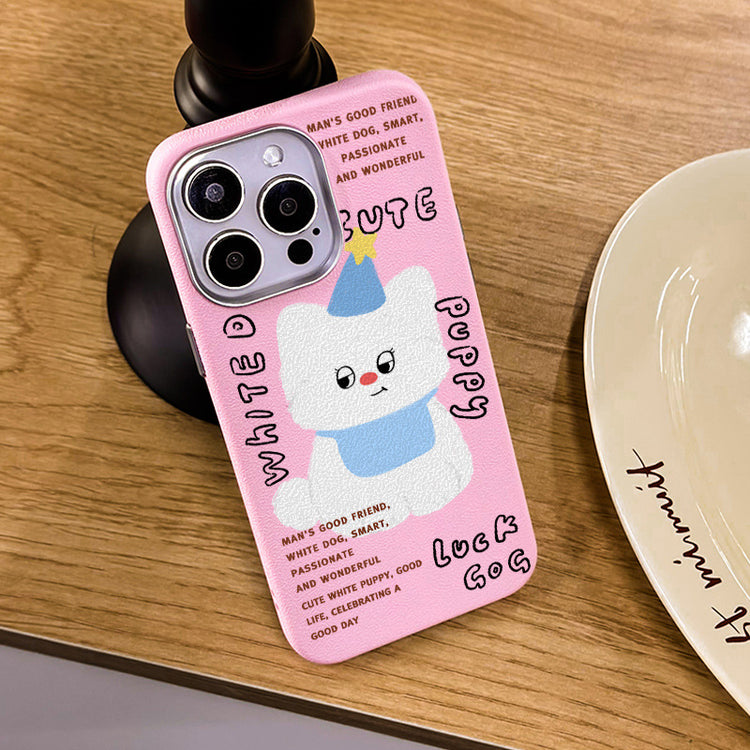 手機殼|iPhone16適用15Promax蘋果13手機殼12銀框皮紋殼11卡通14批發「LR1327」25.04-3