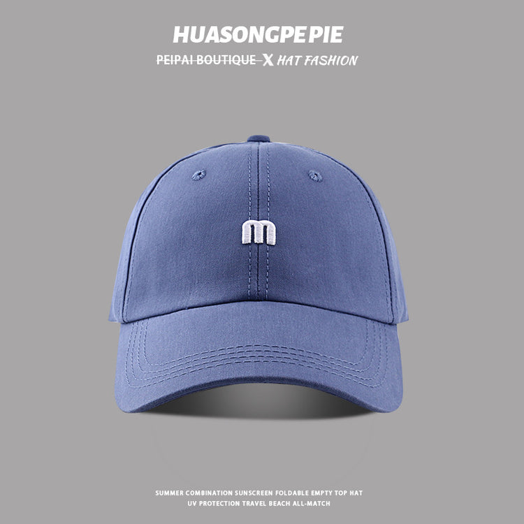 流行帽子|高品質帽子女春夏棒球帽休閒百搭簡約M刺繡字母鴨舌帽少年遮陽帽「C3791」24.04-2