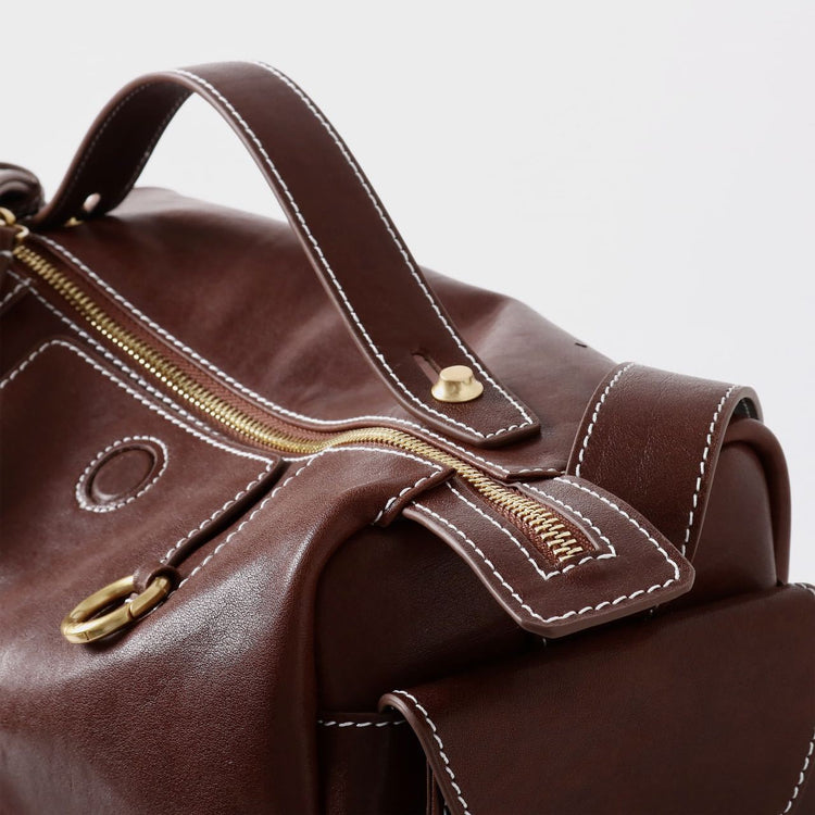 質感真皮|秋冬新款頭層水晶植鞣牛皮無性別復古手提相機包大容量單肩斜背包「155M」24.11-2