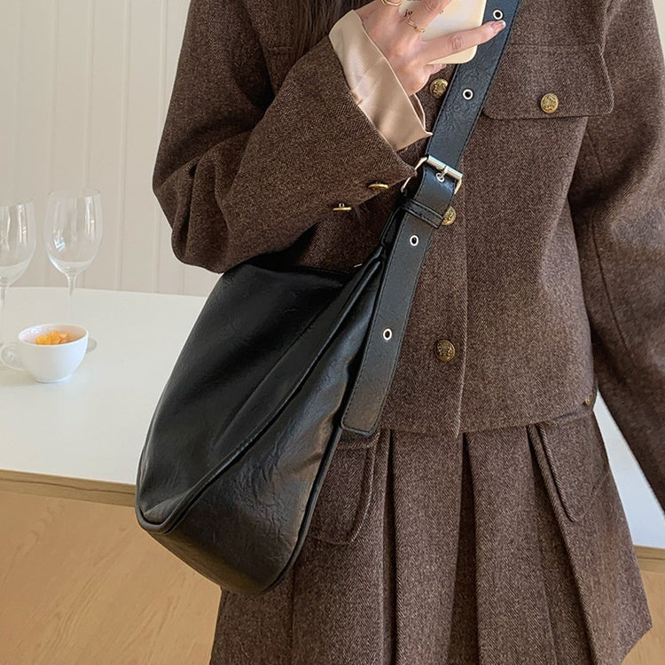 日韓流行|高級感大容量包包女2024新款春秋復古時尚單肩包小眾百搭托特包「9303#」24.02-1