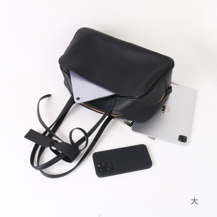 質感真皮|2025全新百搭輕奢小眾高級感波士頓大包肩托特枕頭通勤保齡球包「6163」25.07-1