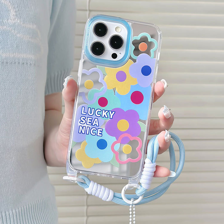 手機殼|掛繩鏡面殼13promax日韓蘋果15手機殼iPhone14pro適用12批發「WM0632」24.07
