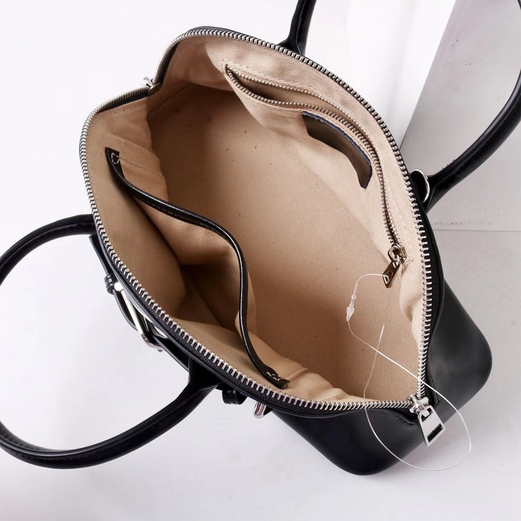 質感真皮|2025新款百搭手提包時尚優雅肩斜背包韓國小眾手提保齡球包包「6717」25.07-2