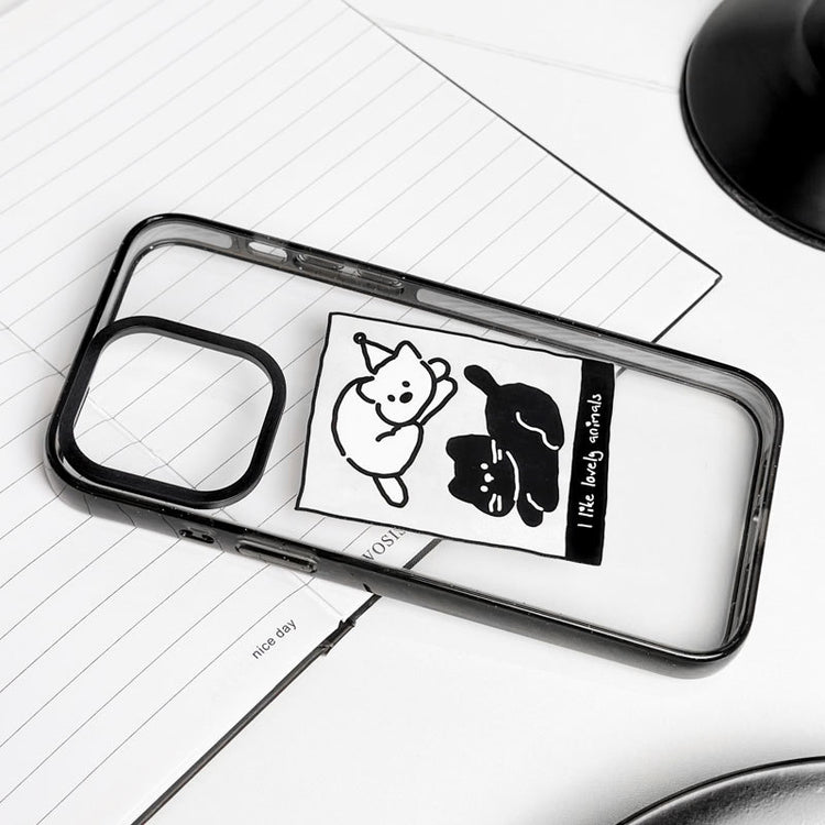 手機殼|iPhone16Promax光油壓克力15plus卡通手機殼蘋果13Pro適用12「LR1908」25.08-4