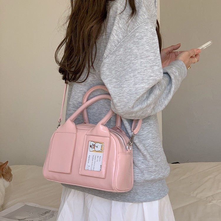 日韓流行|韓版高級感手拎枕頭包2025新款小眾設計潮流時尚單肩包百搭斜挎包「9551#」25.03-2