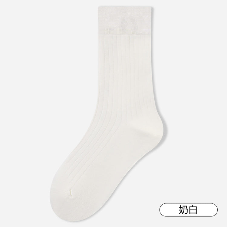 女襪|竪條顯瘦襪子女加固耐磨抗菌防臭中筒襪吸濕排汗加固耐磨堆堆襪「ZJ24045」24.12-2