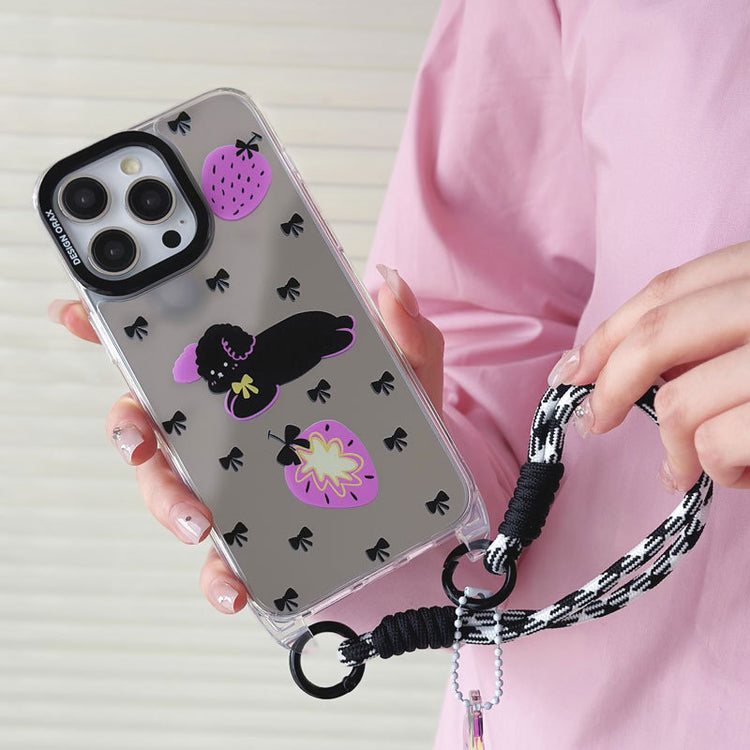 手機殼|蘋果15手機殼女iPhone14pro適用12掛繩鏡面殼13promax卡通11「WL0036」24.07