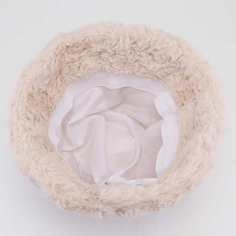 流行帽子|毛絨帽子女冬季可愛百搭顯臉小漁夫帽保暖防寒時尚字母盆帽水桶帽「C1642」25.12-2