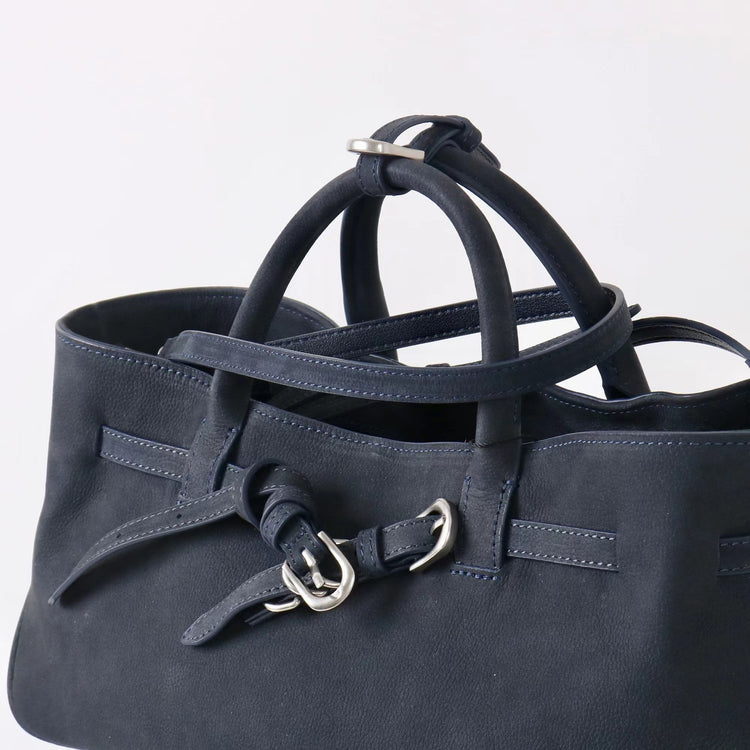 質感真皮|2025新款復古休閒麂皮包通勤百搭極簡皮帶扣設計斜背女小眾托特包「5797」25.09-4