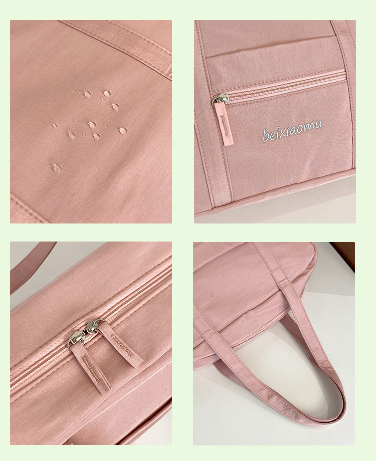 致青春|單肩包大容量休閒旅行背包跨境新款時尚通勤托特包百搭簡約手提包「0046-123」24.10-1