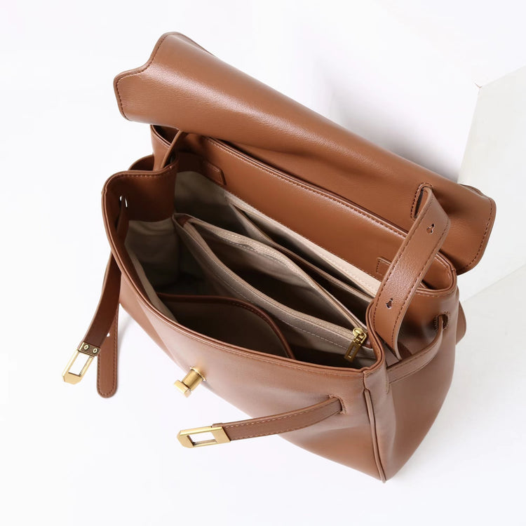 質感真皮|2025新款通勤復古百搭單肩斜背包外出上班公文包女包時尚潮流單肩包「6191L」25.12-1