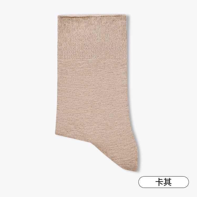 女襪|咖色襪子女彈力卷邊無骨棉質抗菌防臭堆堆襪ins潮簡約耐磨中筒襪「JX24053」24.12-2