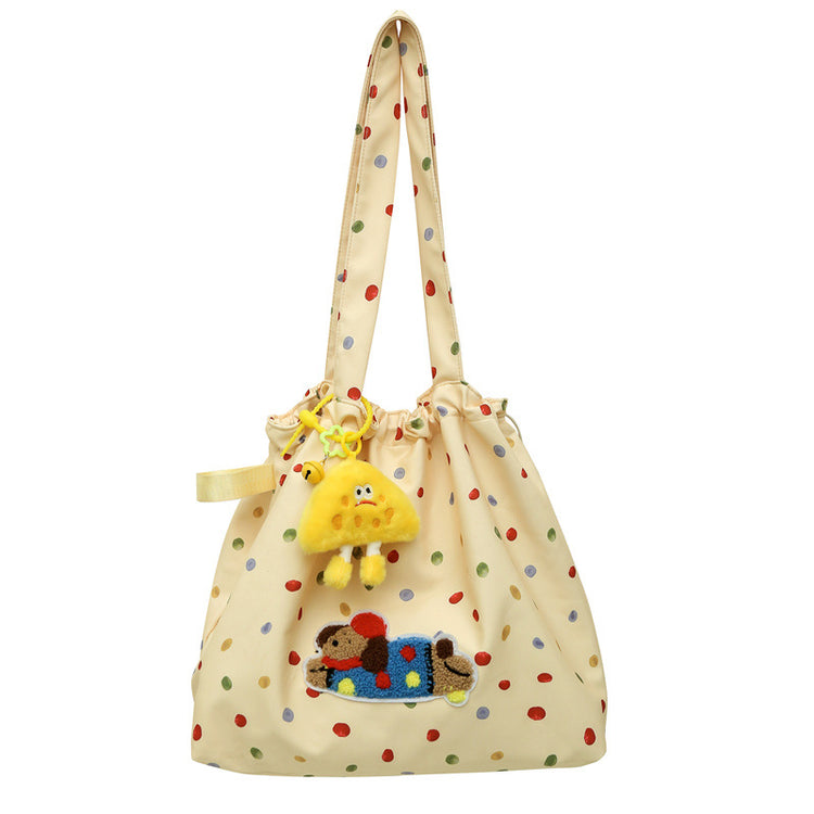 致青春|臘腸狗包包女2024新款學院風簡約單肩包休閒大容量高顏值托特包「231-121」24.12-1