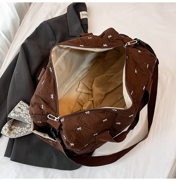 致青春|大容量輕便手提旅行包女新款套拉桿出差行李包男休閒運動健身包「9108-118」25.11-3