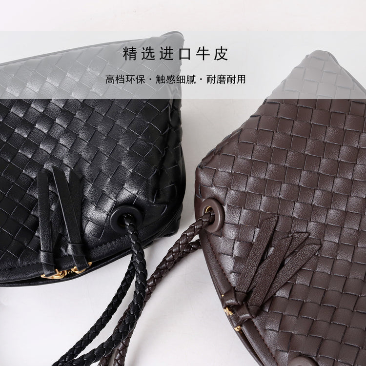 質感真皮|2025新款編織枕頭斜挎女包手提包手拎包輕奢小眾高級感波士頓「99061」25.08-1