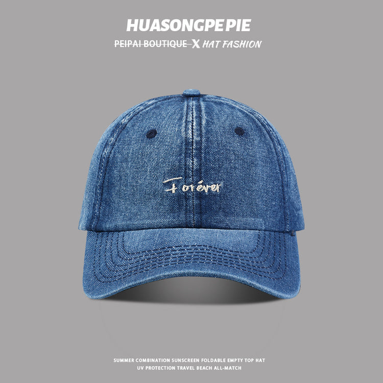 流行帽子|帽子牛仔棒球帽春夏運動時尚潮搭戶外鴨舌帽學生顯臉小遮陽帽子男「C3103」24.04-3