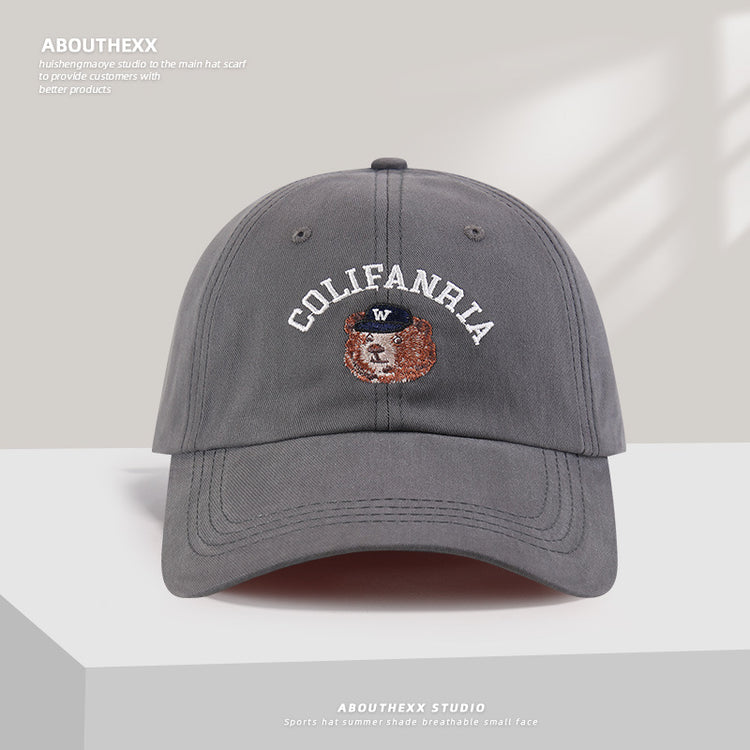 流行帽子|美式刺繡顯臉小小眾帽子女字母鴨舌帽百搭棒球帽情侶防曬遮陽帽男「C5261」25.05-2