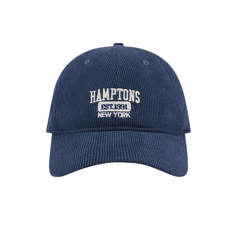 流行帽子|經典百搭款燈芯絨字母刺繡棒球帽秋冬保暖寬檐遮臉防曬學生帽子女「C4252」24.08-2