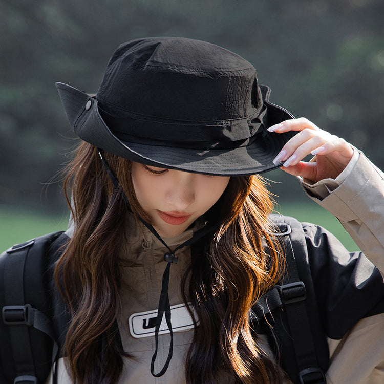 流行帽子|防曬帽女春夏季戶外出遊防紫外線登山帽遮全面防曬釣魚遮陽太陽帽「C3910」24.05-1