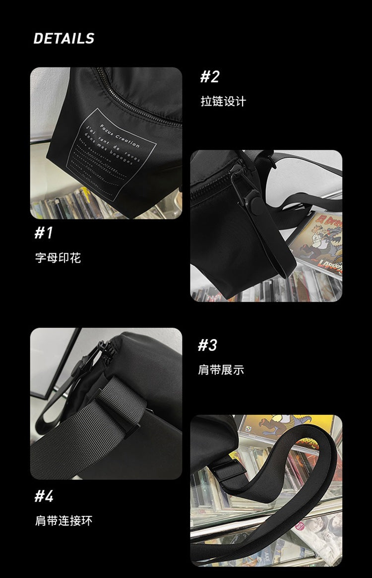 致青春|工裝包2025新款牛津布斜背包女百搭ins運動大容量單肩包網紅布包「8812-118」25.01-1