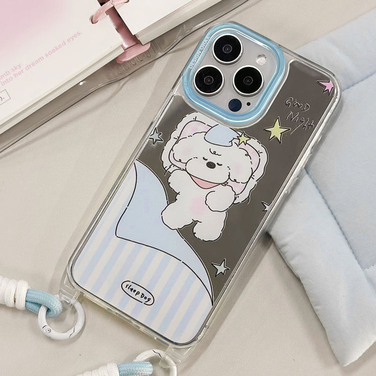手機殼|蘋果16手機殼15pro適用14掛繩鏡面iPhone批發12女款13promax「5LR1267」25.03-4