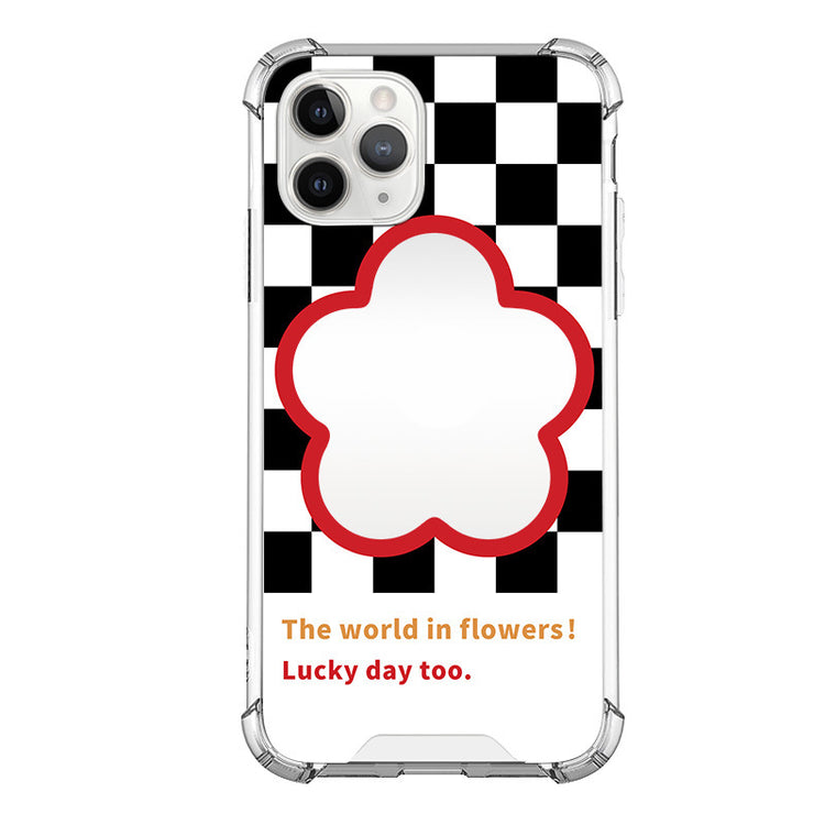手機殼|棋盤格適用蘋果15鏡面殼iphone16Pro華為nova9手機殼保護套榮耀90「BQ2321」25.01-2