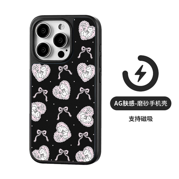 手機殼|蘋果16手機殼磁吸AG磨砂碳纖紋15iPhone14適用ins風13Promax「LR1380」25.04-2
