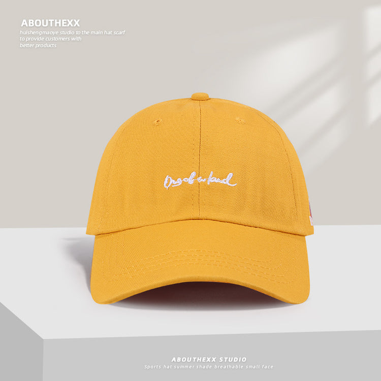 流行帽子|字母刺繡帽子女新款顯臉小愛心鴨舌帽韓版百搭棒球帽情侶遮陽帽男「C5036」25.06-2