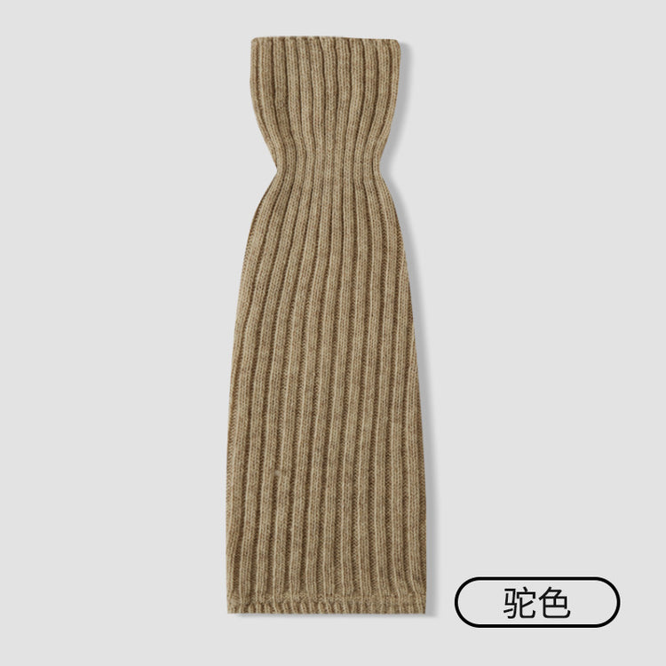 女襪|羊毛襪套女秋冬季加厚保暖JK針織腿套Y2K時尚辣妹彈力舒適小腿襪「X25840」25.10-1