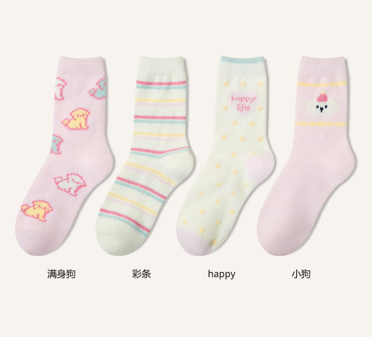 女襪|秋冬襪子女加絨加厚蓄熱鎖溫澳絨襪軟糯舒適親膚彈力諸暨襪子批發「DMS24084」24.12-5