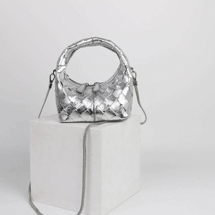 質感真皮|2024新牛皮手腕真皮便當訂製編織女包潮流歐美手柄單肩斜挎包「3328」24.04-4